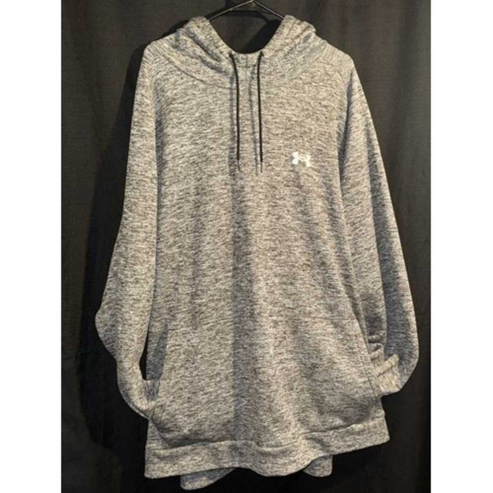 Under Armour Armour Fleece Twist Hoodie Mens 5XL Gray Heather Pullover Loose